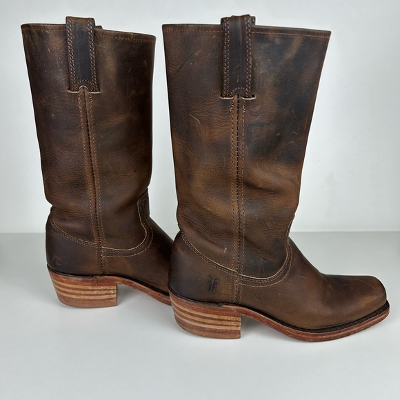Frye Shoes - VINTAGE FRYE CAMPUS CALVARY WOMEN BROWN LEATHER 12L WESTERN COWBOY BOOT SIZE 6.5